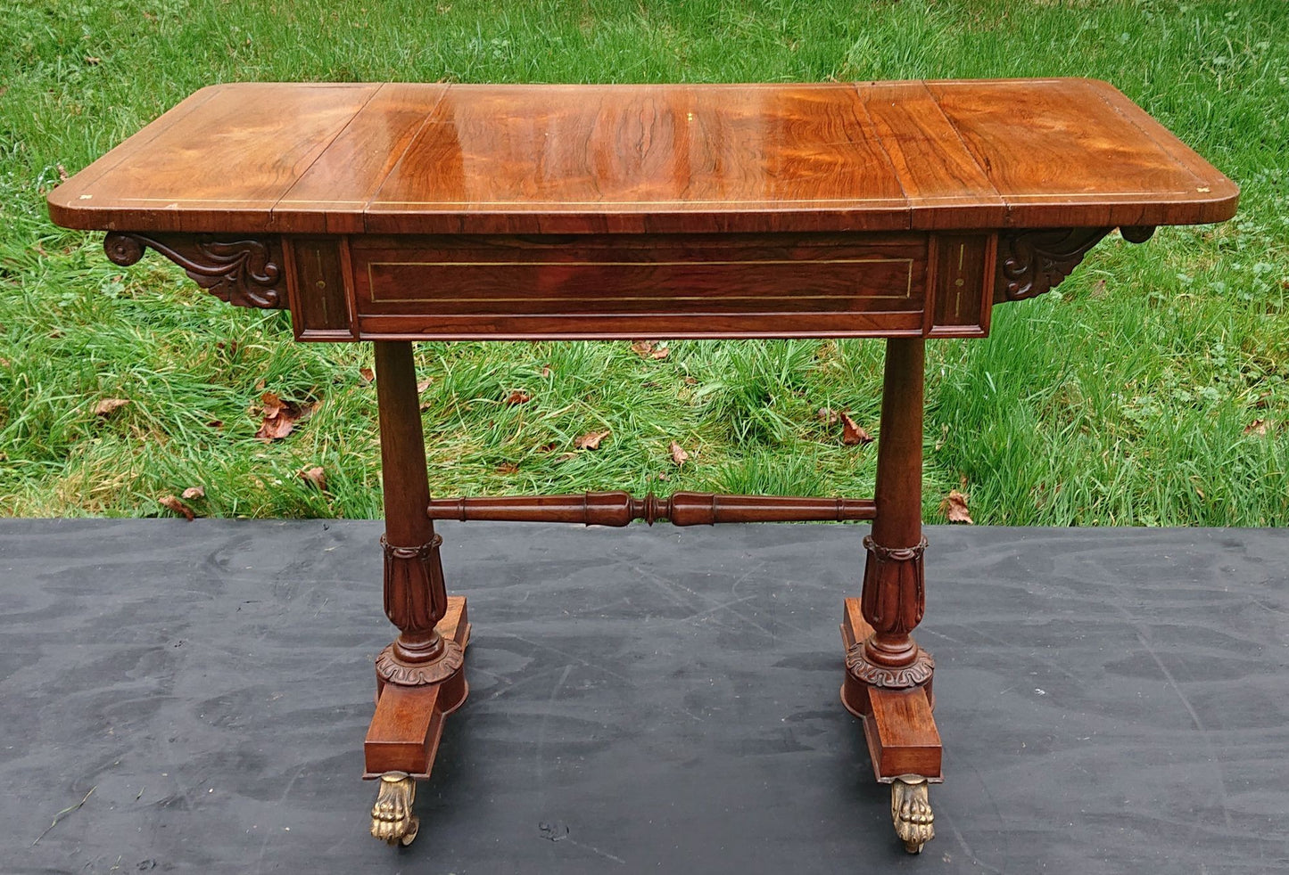 Early 19th Century Regency Games Table with Removable Chess and Backgammon Boards, Attributed to Gillows