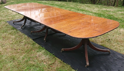 Three Pedestal Dining Table